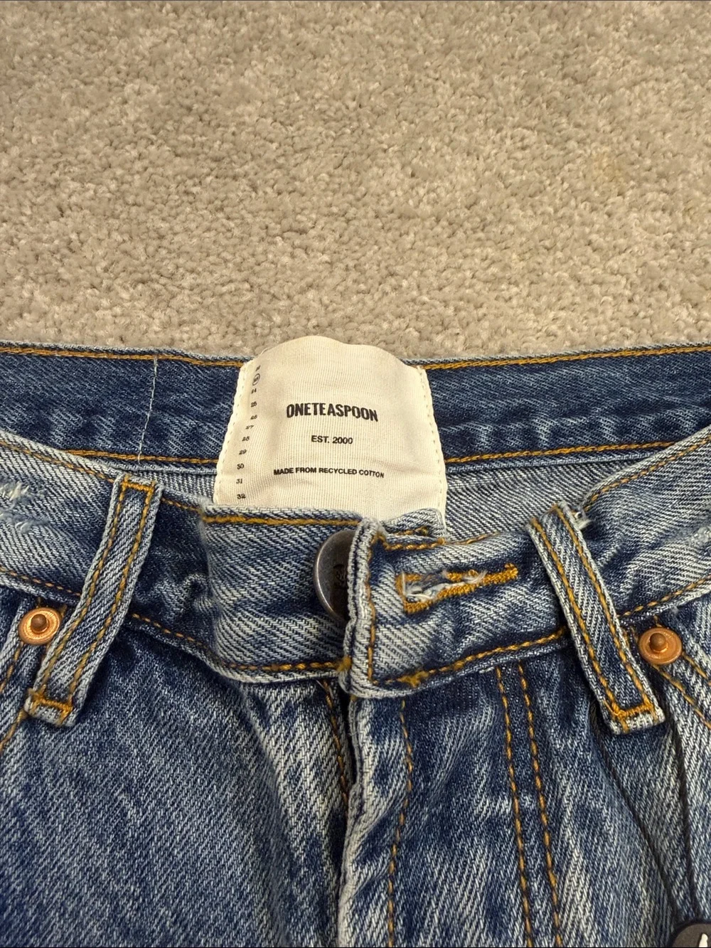 NWT One Teaspoon Frankies Low Waist Long Length Denim Shorts - Hollywood, 23